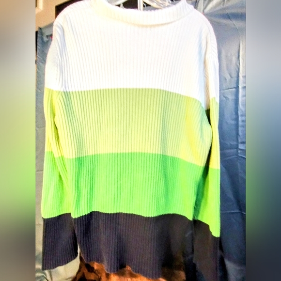 Liz Claiborne Woman Sweater Women's Size 2X Colorblock 1/4 Zip - Picture 4 of 4